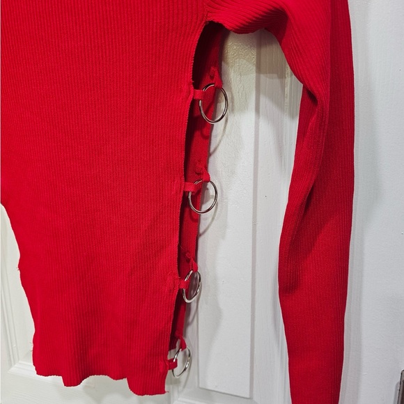 Women’s Balboa Red long sleeve Top Sz S - Picture 5 of 7